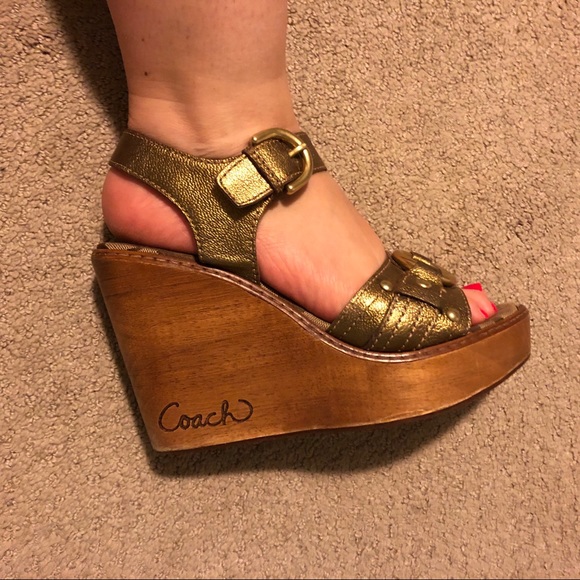 Coach Metallic Wedge - Picture 4 of 6
